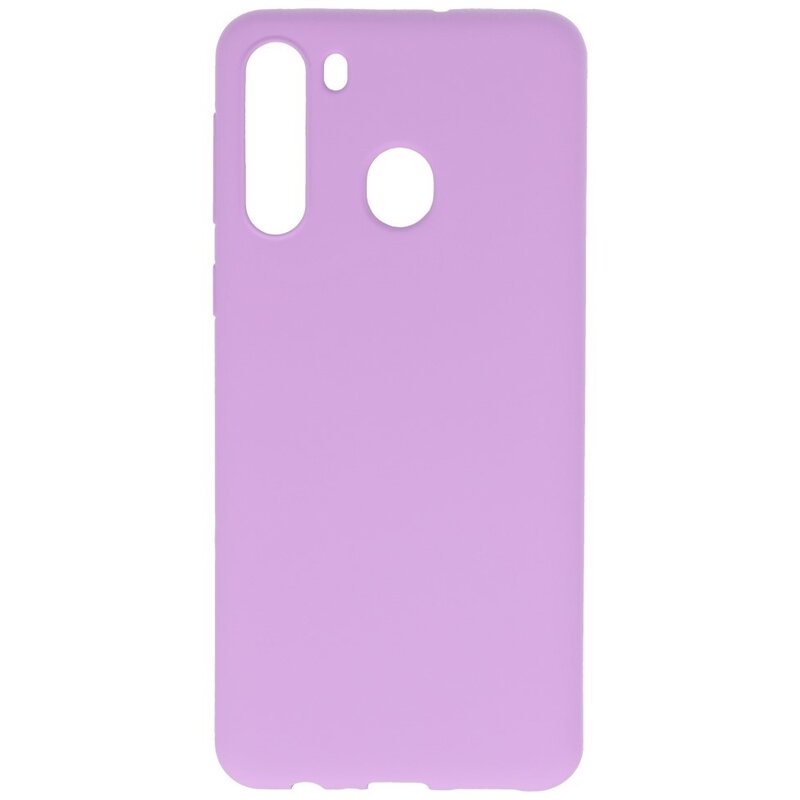 Color TPU Hoesje voor Samsung Galaxy A21 Paars