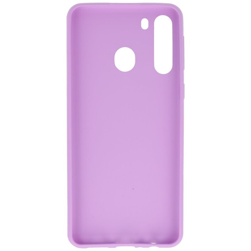 Color TPU Hoesje voor Samsung Galaxy A21 Paars