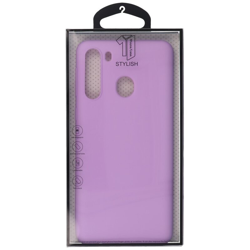 Color TPU Hoesje voor Samsung Galaxy A21 Paars