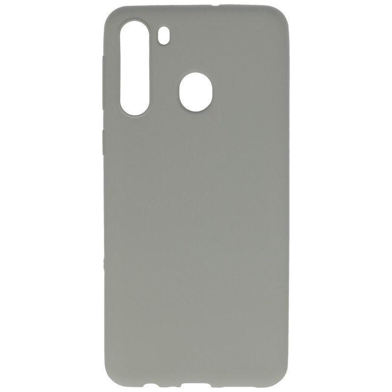 Carcasa de TPU en color para Samsung Galaxy A21 Gris