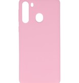 Farvet TPU-etui til Samsung Galaxy A21 Pink