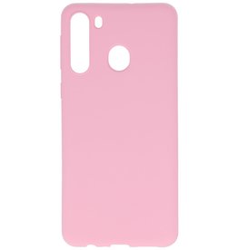 Carcasa de TPU en color para Samsung Galaxy A21 Rosa