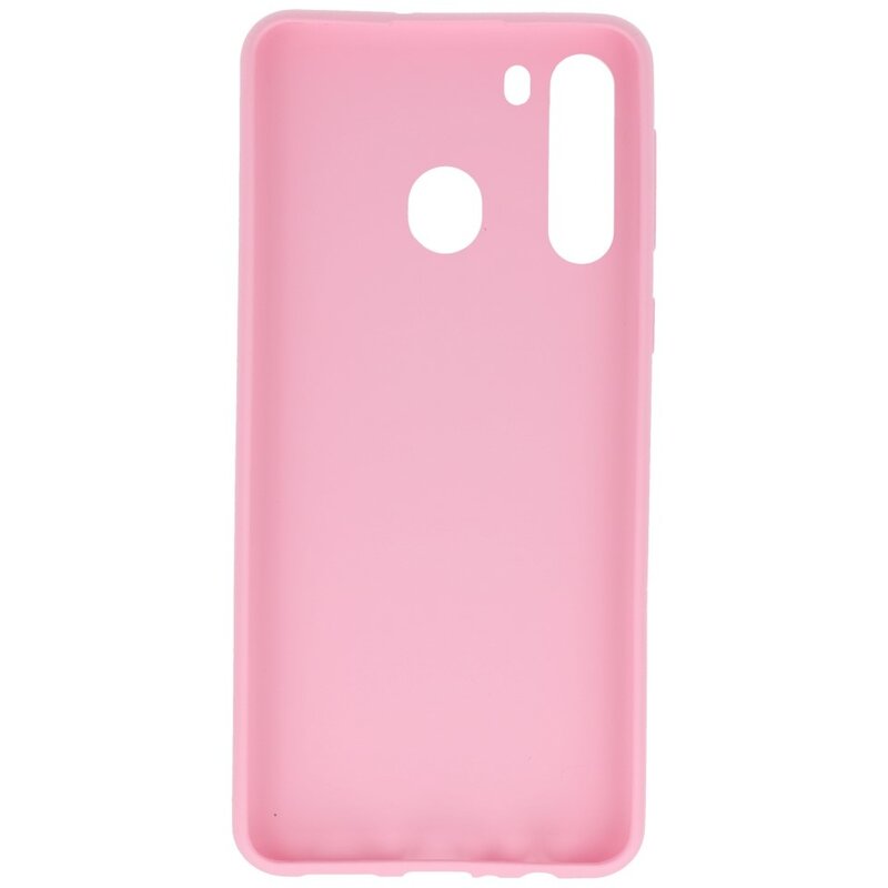 Custodia in TPU a colori per Samsung Galaxy A21 rosa