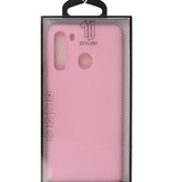 Farvet TPU-etui til Samsung Galaxy A21 Pink