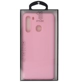 Custodia in TPU a colori per Samsung Galaxy A21 rosa