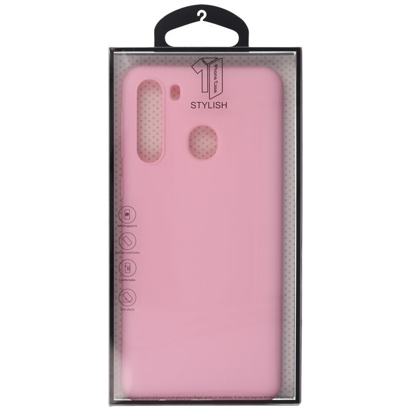 Farbige TPU-Hülle für Samsung Galaxy A21 Pink