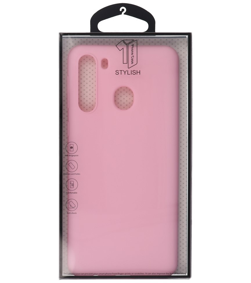 Farbige TPU-Hülle für Samsung Galaxy A21 Pink