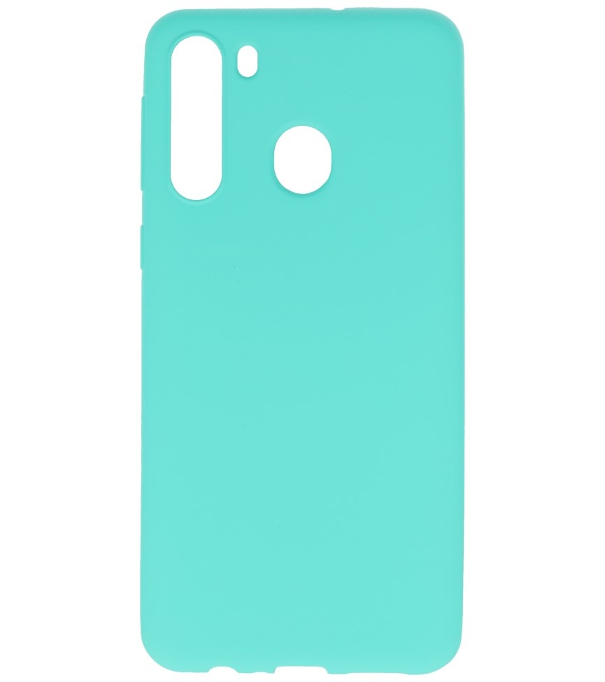 Carcasa de TPU en color para Samsung Galaxy A21 Turquesa