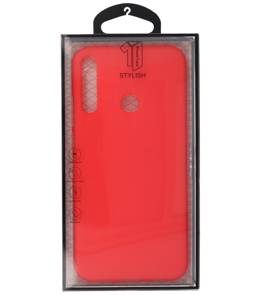 Color TPU Hoesje voor Huawei P40 Lite E Rood