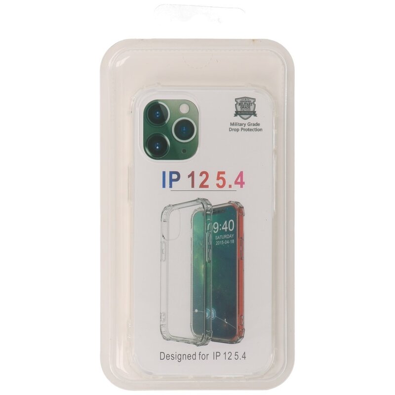 Schokbestendig TPU hoesje voor iPhone 12 mini Transparant