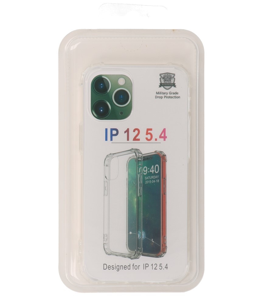 Coque en TPU antichoc pour iPhone 12 mini Transparent