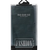 Pull Up PU Leather Bookstyle para iPhone 12 mini Azul