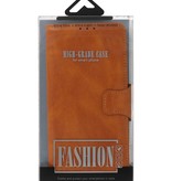 Pull Up PU Leder Bookstyle für iPhone 12 Mini Brown