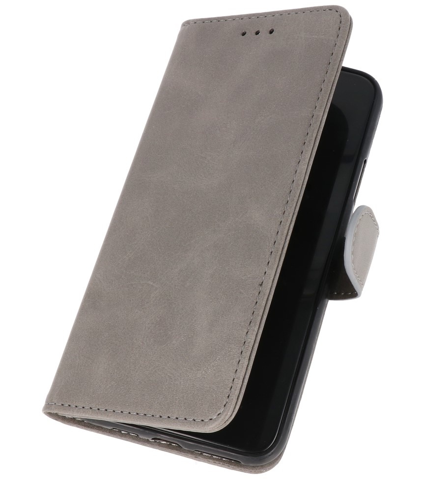 Bookstyle Wallet Cases Hoesje voor Samsung Galaxy A20s Grijs