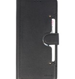 Estuche de lujo tipo billetera para iPhone 12 mini Negro