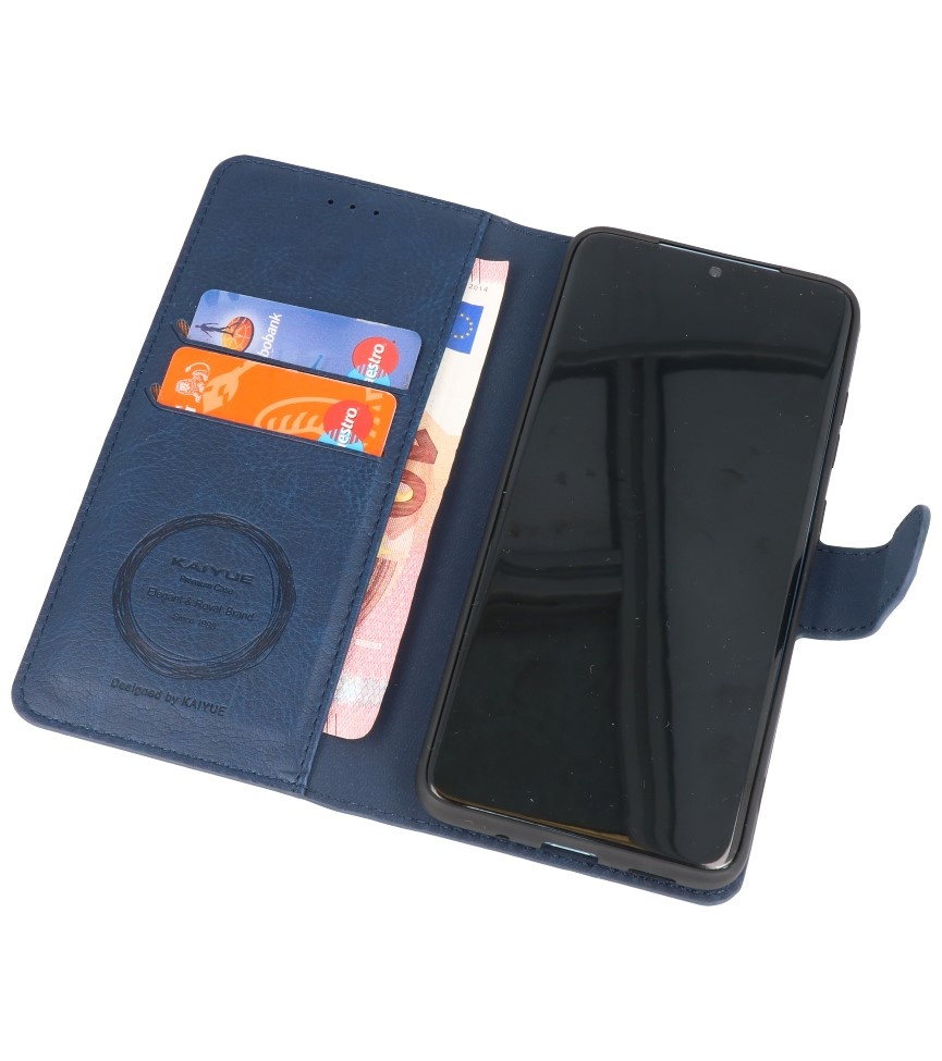 Custodia a portafoglio di lusso per iPhone 12 mini blu navy
