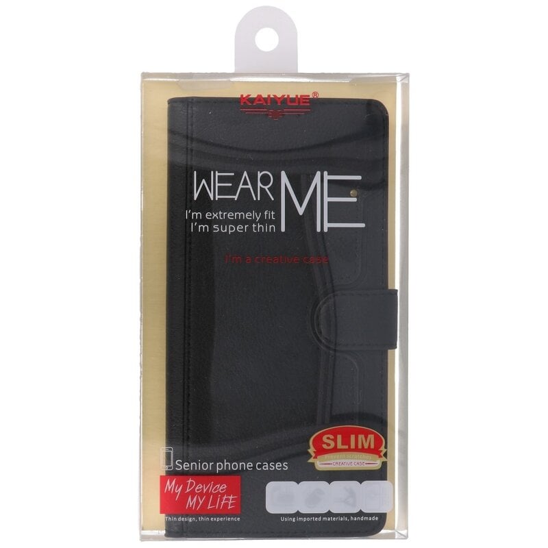 Luxus Brieftasche Hülle für iPhone 12 Mini Schwarz