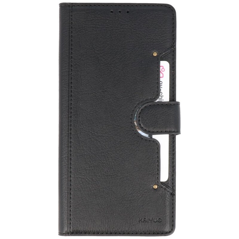 Custodia a portafoglio di lusso per iPhone 12-12 Pro nera