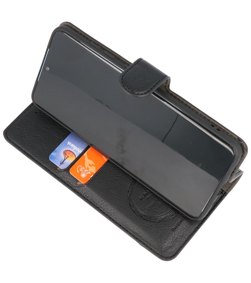 Estuche de lujo tipo billetera para iPhone 12 Pro Max Negro