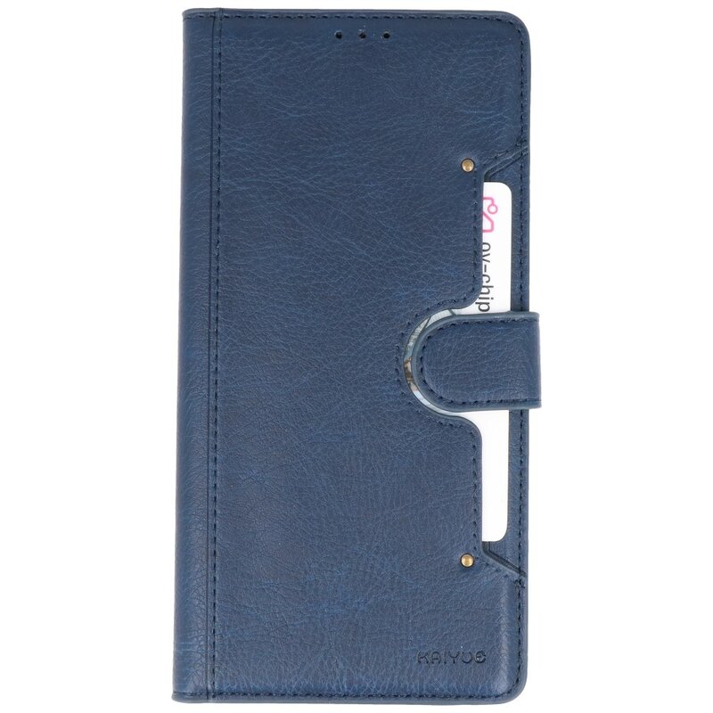 Estuche de lujo tipo billetera para iPhone 12 Pro Max Navy