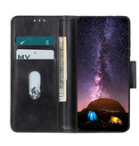 Tirez le style de livre en cuir PU pour Samsung Galaxy A42 5G noir