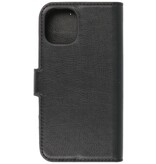 Estuche de lujo tipo billetera para iPhone 12 mini Negro