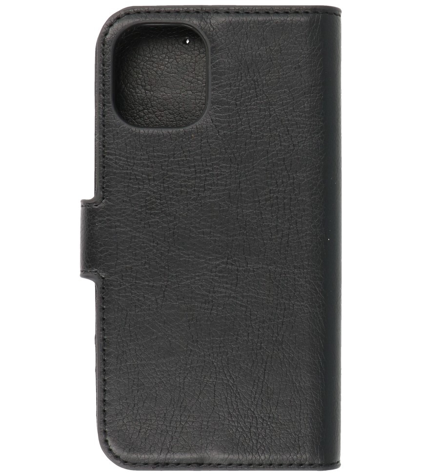 Estuche de lujo tipo billetera para iPhone 12 mini Negro