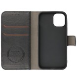 Estuche de lujo tipo billetera para iPhone 12 mini Negro