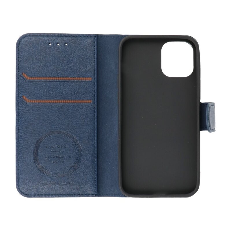 Luxus Brieftasche Hülle für iPhone 12 Mini Navy