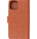 Étui portefeuille de luxe pour iPhone 12 mini Marron
