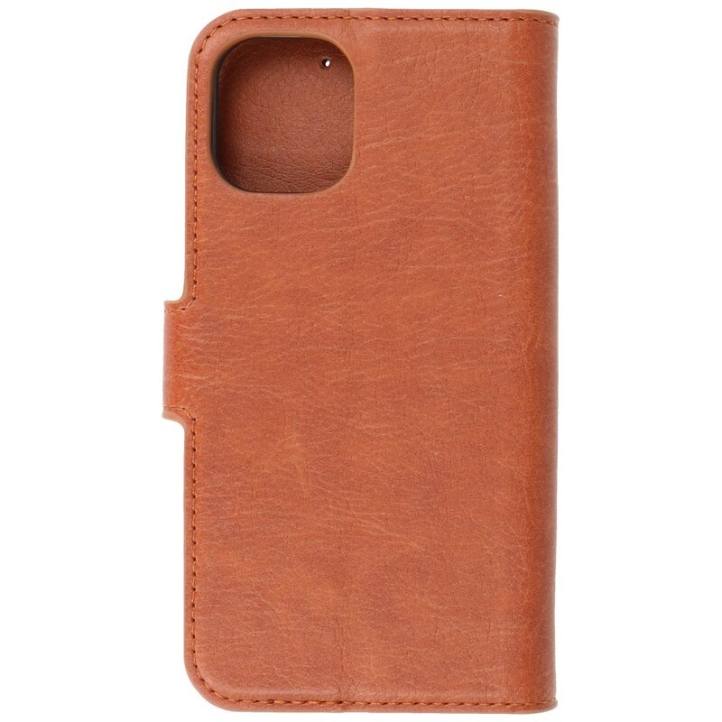 Étui portefeuille de luxe pour iPhone 12 mini Marron