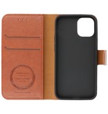 Étui portefeuille de luxe pour iPhone 12 mini Marron