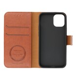 Custodia a portafoglio di lusso per iPhone 12 mini marrone