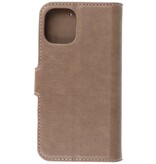 Étui portefeuille de luxe pour iPhone 12 mini Gris