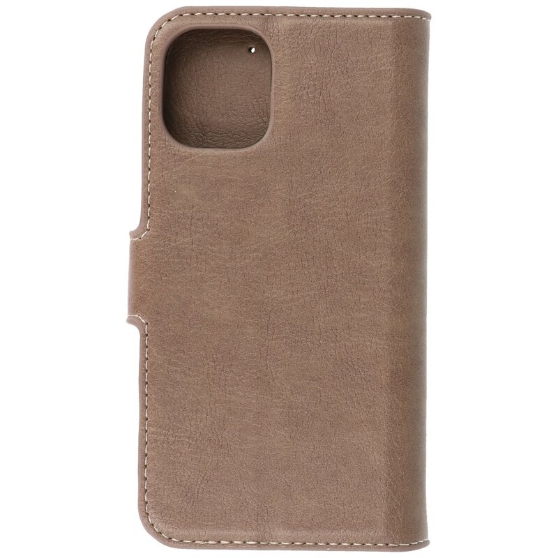 Luxus Brieftasche Hülle für iPhone 12 Mini Grau