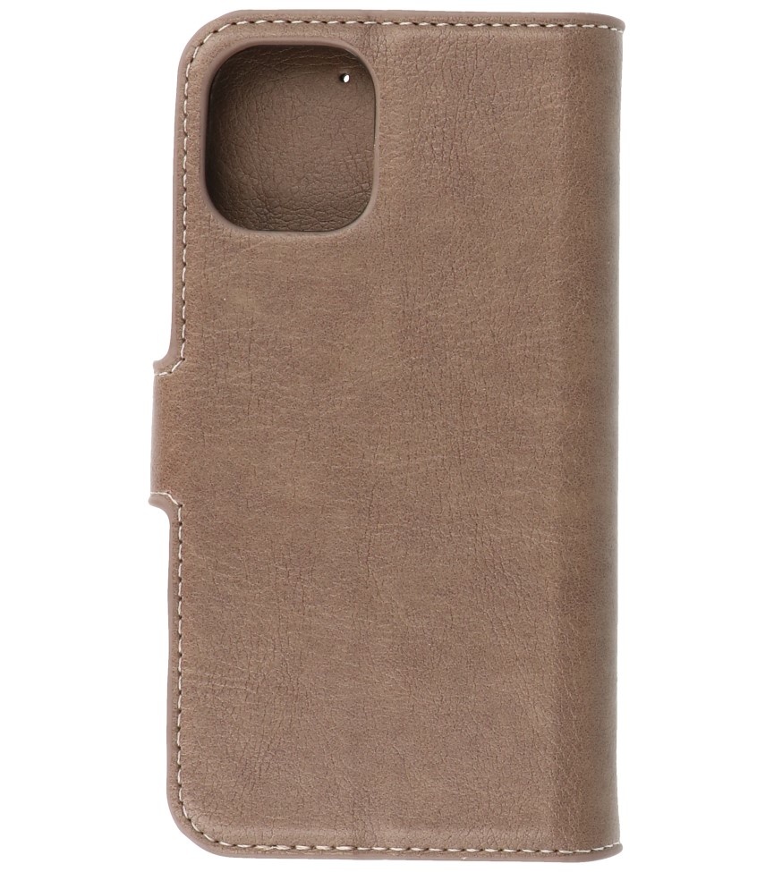 Luxe Portemonnee Hoesje voor iPhone 12 mini Grijs