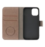 Luxus Brieftasche Hülle für iPhone 12 Mini Grau