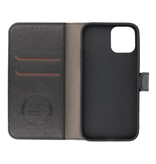 Custodia a portafoglio di lusso per iPhone 12-12 Pro nera