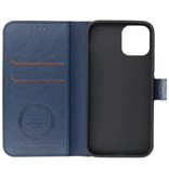 Estuche de lujo tipo billetera para iPhone 12-12 Pro Azul marino