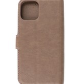 Estuche de lujo tipo billetera para iPhone 12-12 Pro Gris