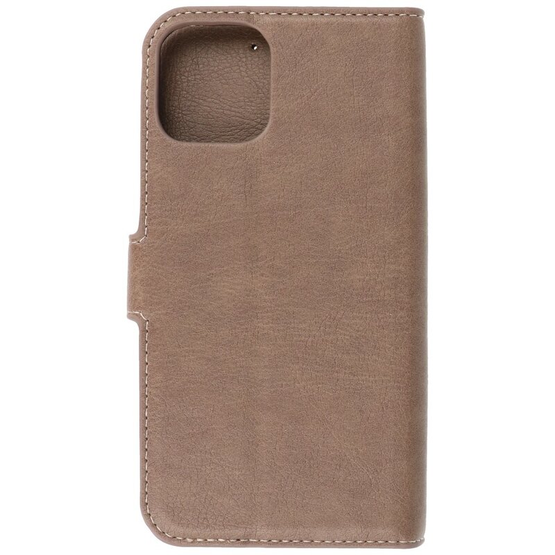 Luxe Portemonnee Hoesje voor iPhone 12 -12 Pro Grijs