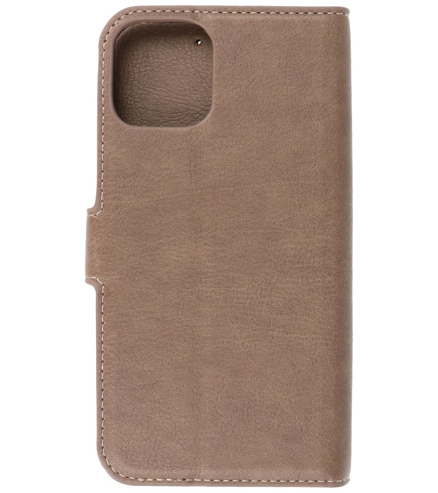 Étui portefeuille de luxe pour iPhone 12-12 Pro Gris