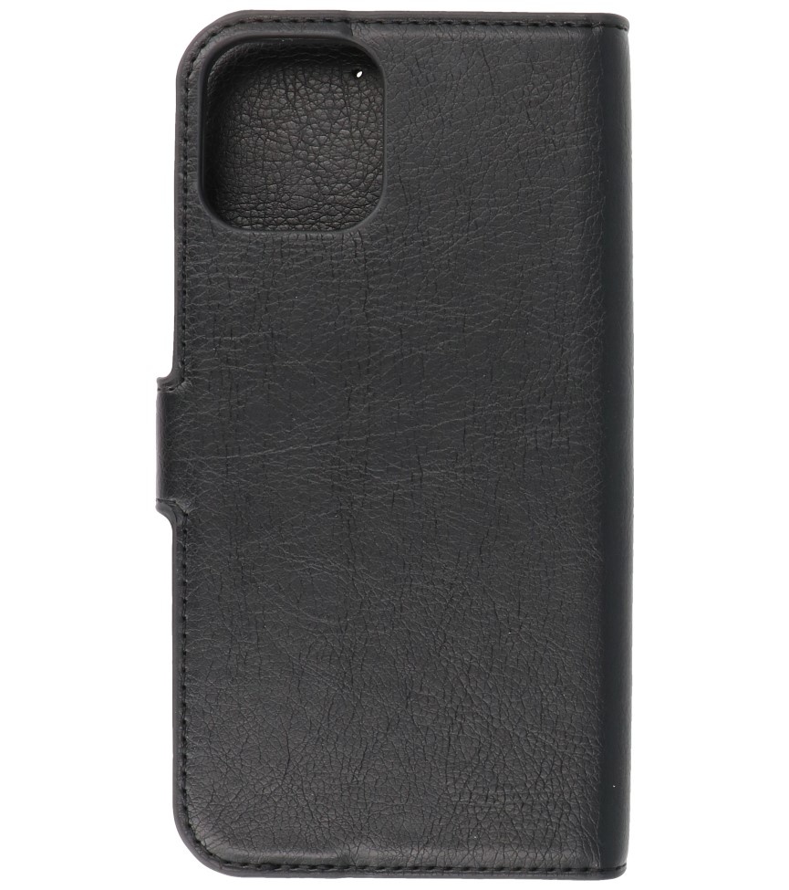 Estuche de lujo tipo billetera para iPhone 12 Pro Max Negro