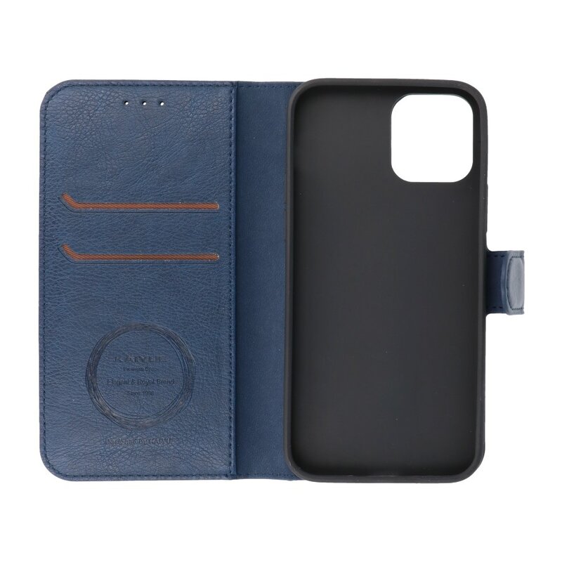 Étui portefeuille de luxe pour iPhone 12 Pro Max Navy