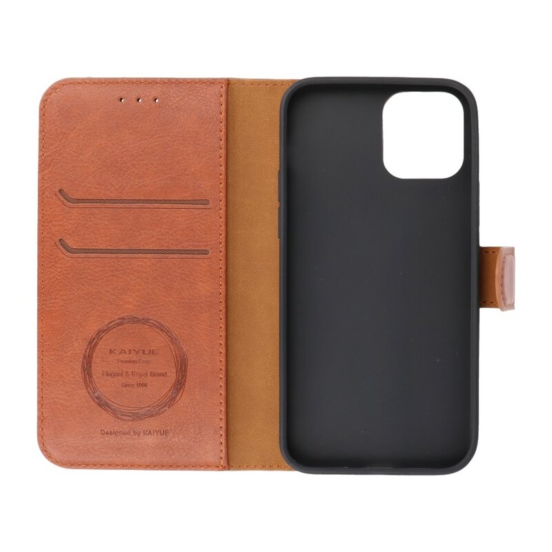 Luxury Wallet Case for iPhone 12 Pro Max Brown