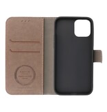 Funda Cartera de Lujo para iPhone 12 Pro Max Gris