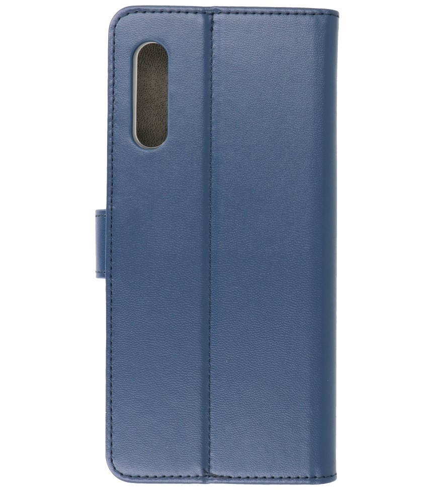 Wallet Cases Hoesje voor Samsung Galaxy A90 Navy