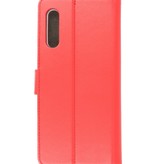 Wallet Cases Cover for Samsung Galaxy A90 Red