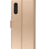 Estuche tipo billetera para Samsung Galaxy A90 Gold