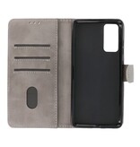 Custodia a portafoglio Bookstyle per Samsung Galaxy S20 FE Grigio